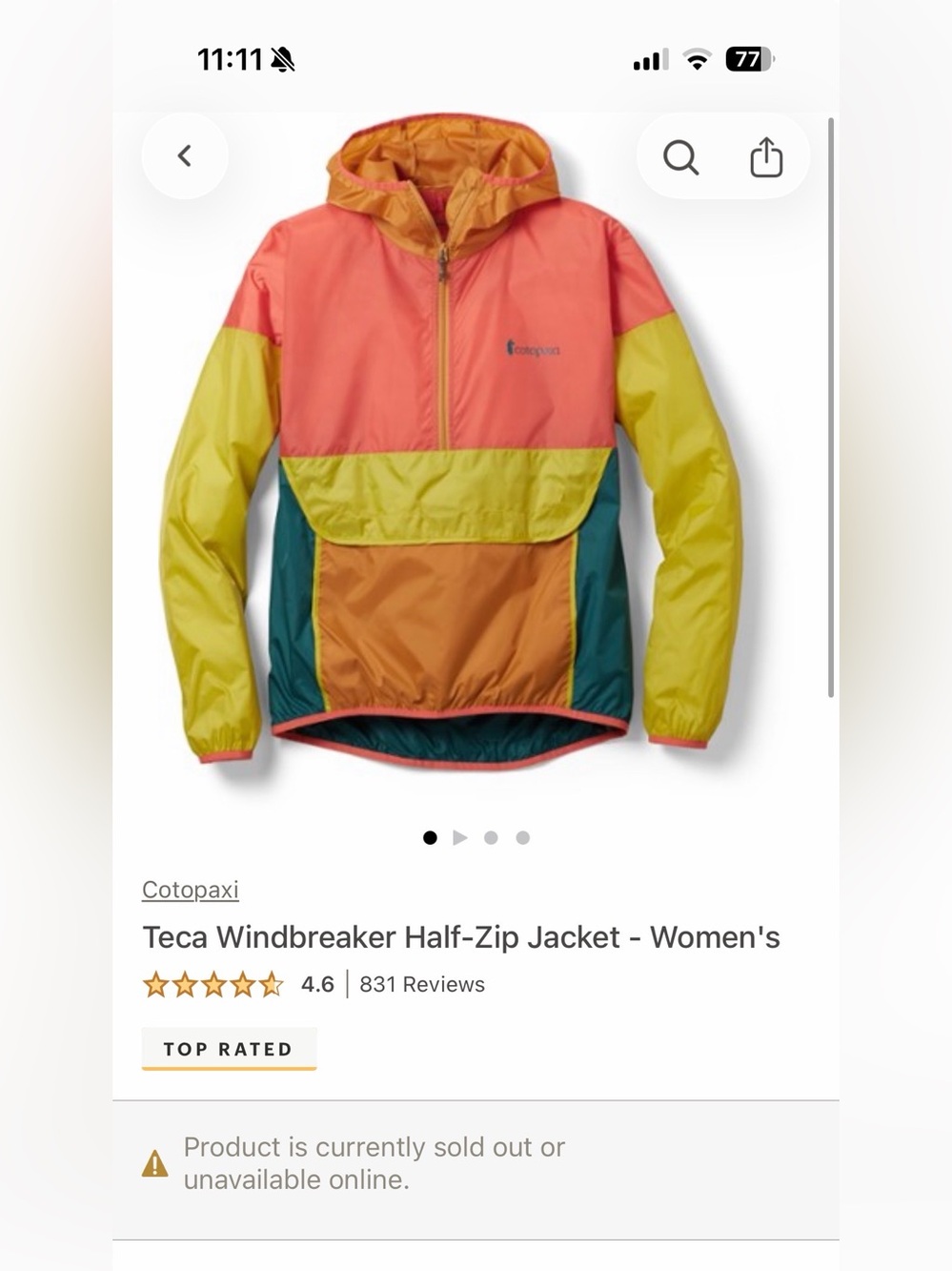 Cotopaxi - Teca Windbreaker Half-Zip Jacket -
Women's M - Picture 6 of 6
